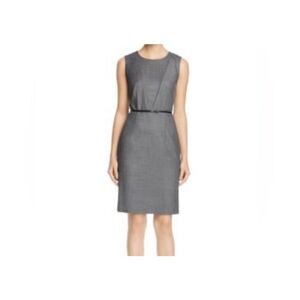 Hugo Boss Delasana  Jacquard Sleeveless Fitted Career Dress sz 6